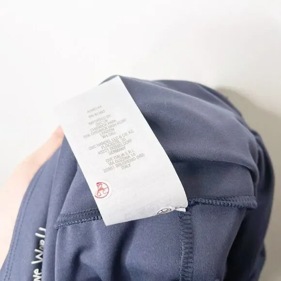 PEACE LOVE WORLD Crop Ruched Waist Leggings 1XP - Picture 9 of 10